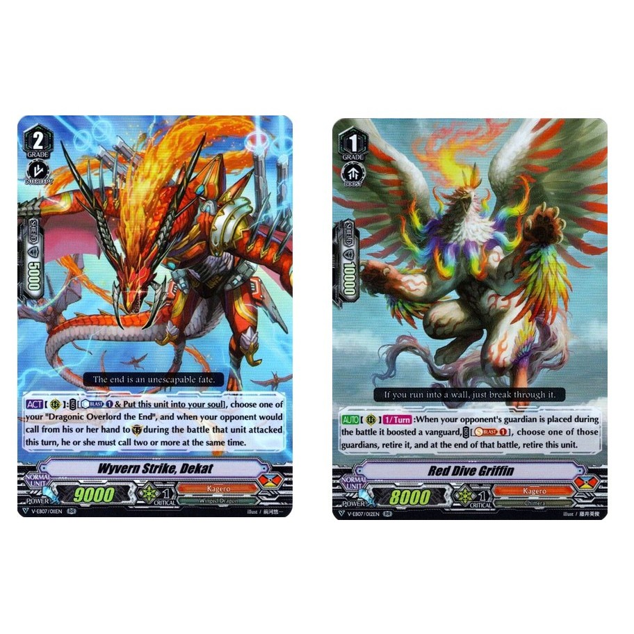 การ์ดแวนการ์ดภาษาอังกฤษ Wyvern Strike, Dekat V-EB07/011EN - RR /Red Dive Griffin V-EB07/012EN - RR