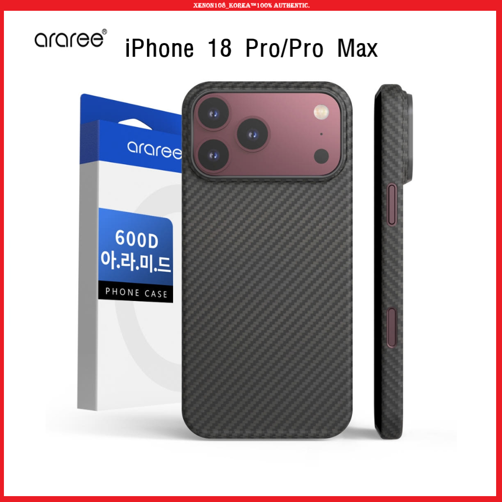 (araree) iPhone 18 Pro / iPhone 18 Pro Max Case Arami M Magnetic Black | IPhone 17 Pro / iPhone 17 P