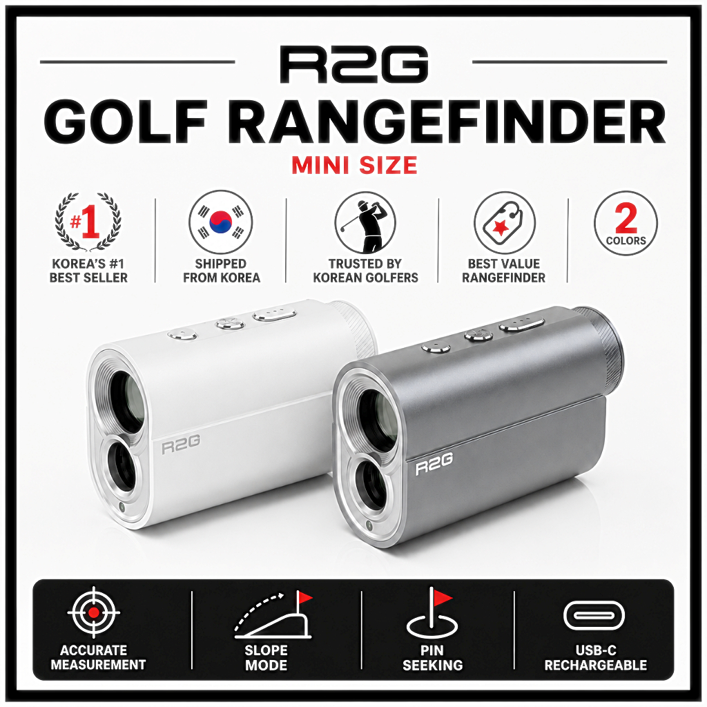 [R2G] สินค้าขายดีของเกาหลี Mini Golf Rangefinder โหมดลาดน้ําหนักเบาพิเศษ Pin Catcher 2 สี
