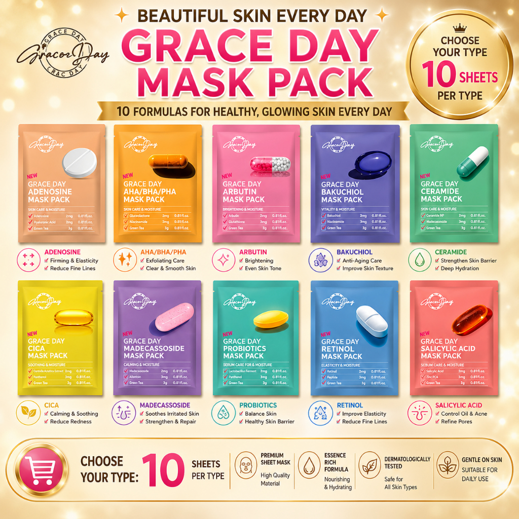 [Grace Day] Mask Pack 10 แผ่น / 10 แบบ / K-BEAUTY