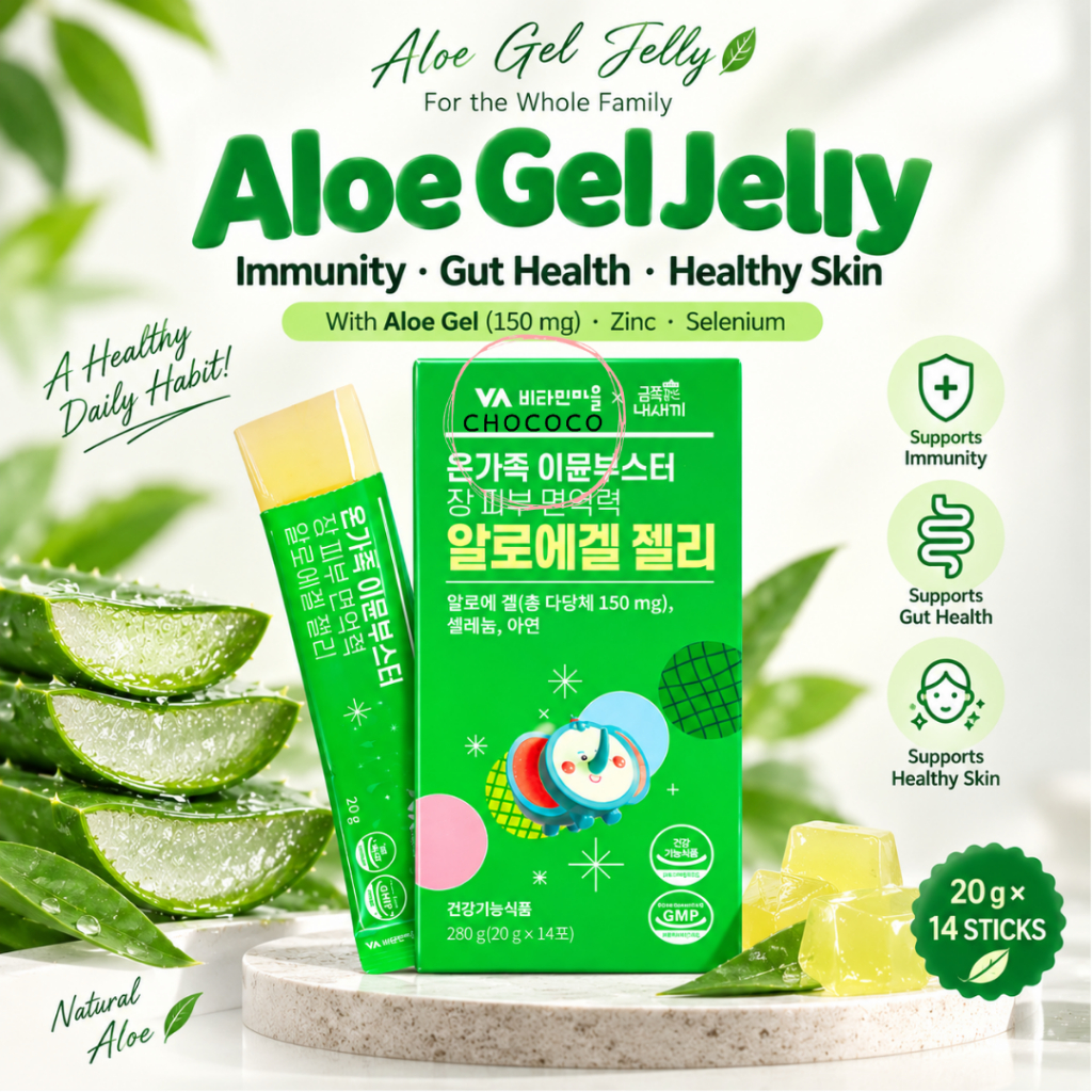 [เกาหลี]🇰🇷 VA OFFICIAL Whole Family Aloe Gel Jelly Immune Booster Gut Skin