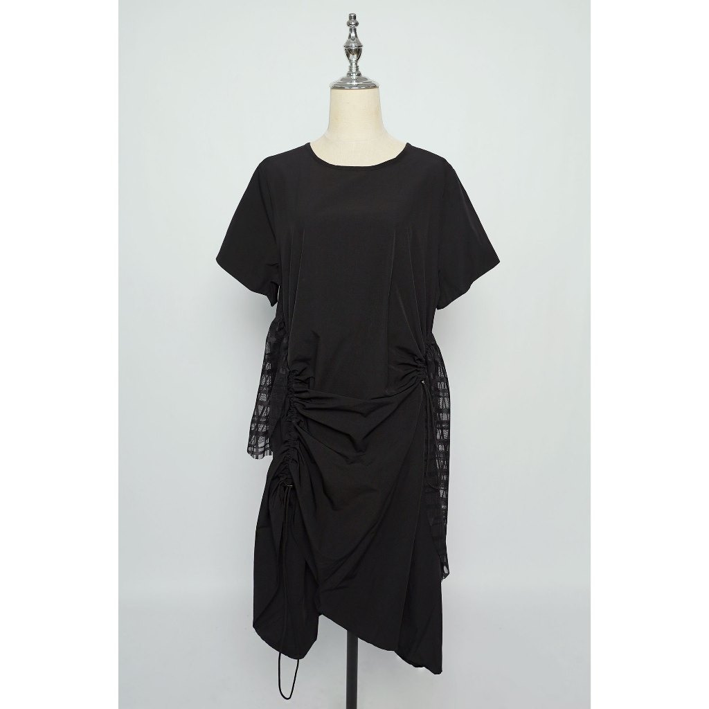 Reeva Mesh Dress สีดํา (Fits S - XXL)