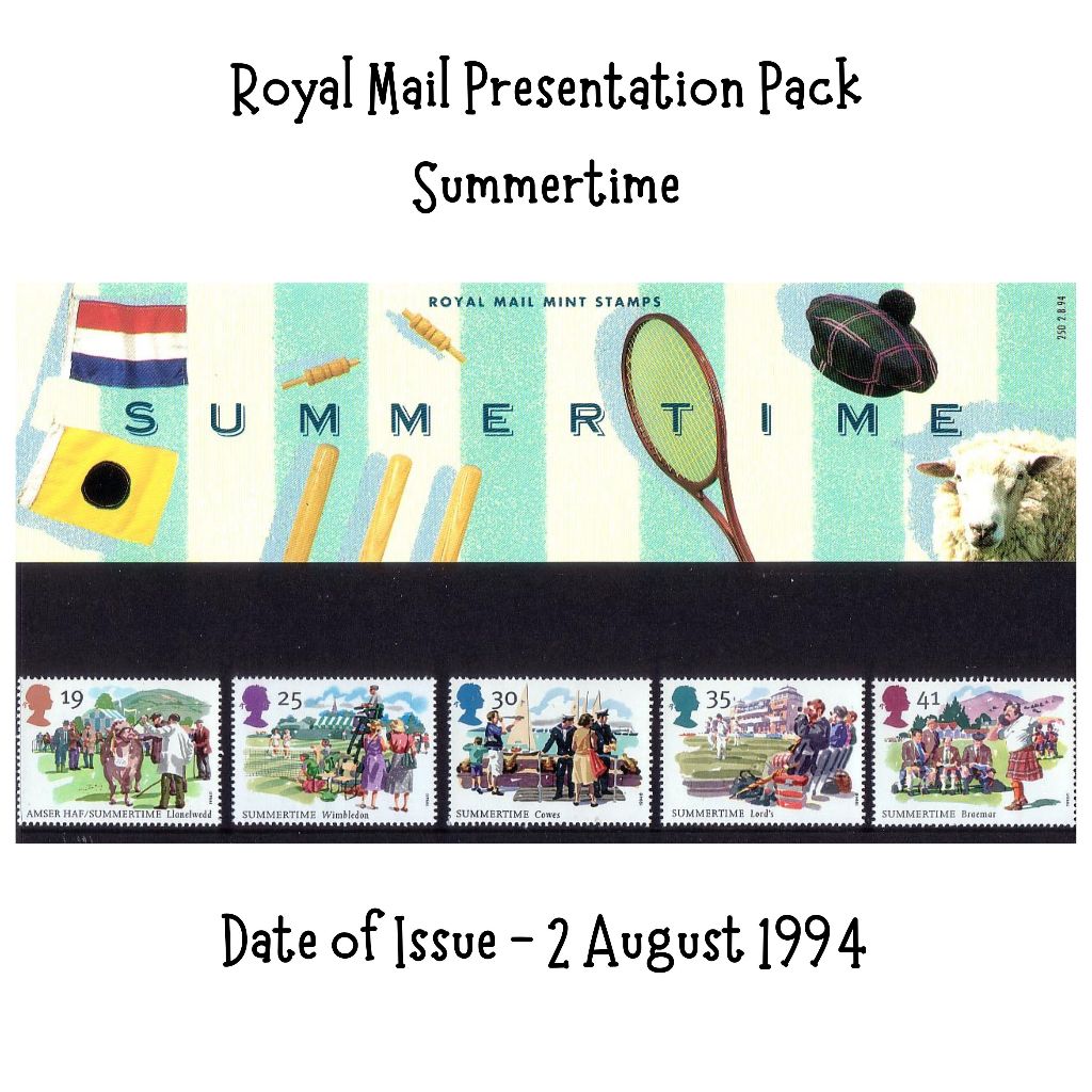 UK Royal Mail 1994 The Four Seasons - Summertime Evening Mint Stamps Presentation Pack