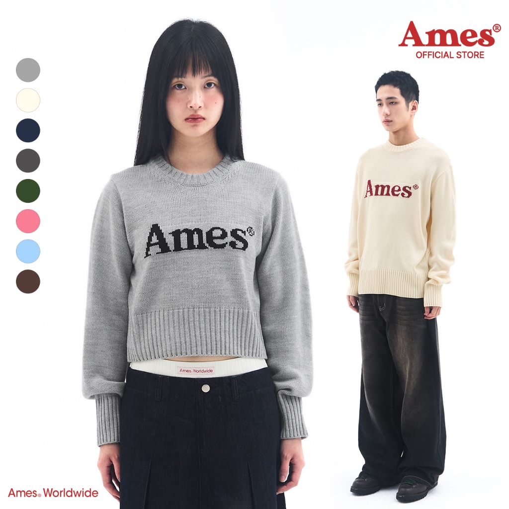[AMES] BASIC PULLOVER KNIT_สไตล์เกาหลี