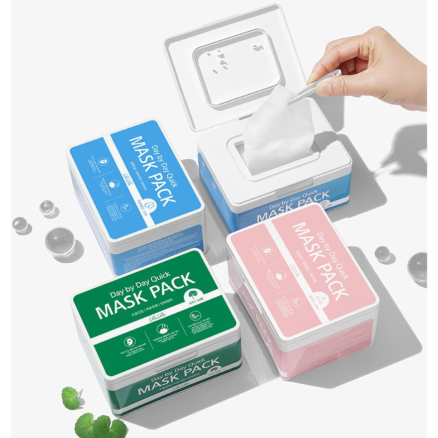 RiRe Day By Day Quick Mask Pack 350g 30 แผ่น Hyaluronic Acid Cica Collagen Daily Facial Sheet Mask