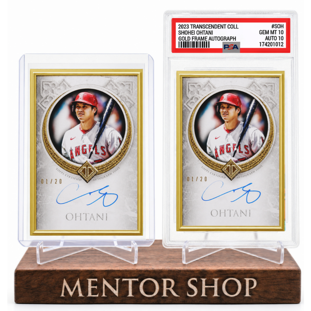 [ร้านเมนเตอร์] ✨Shohei Ohtani Gold Frame Custom Facsimile Auto Card 01/20 | พรีเมี่ยมเบสบอลสะสม | ตั