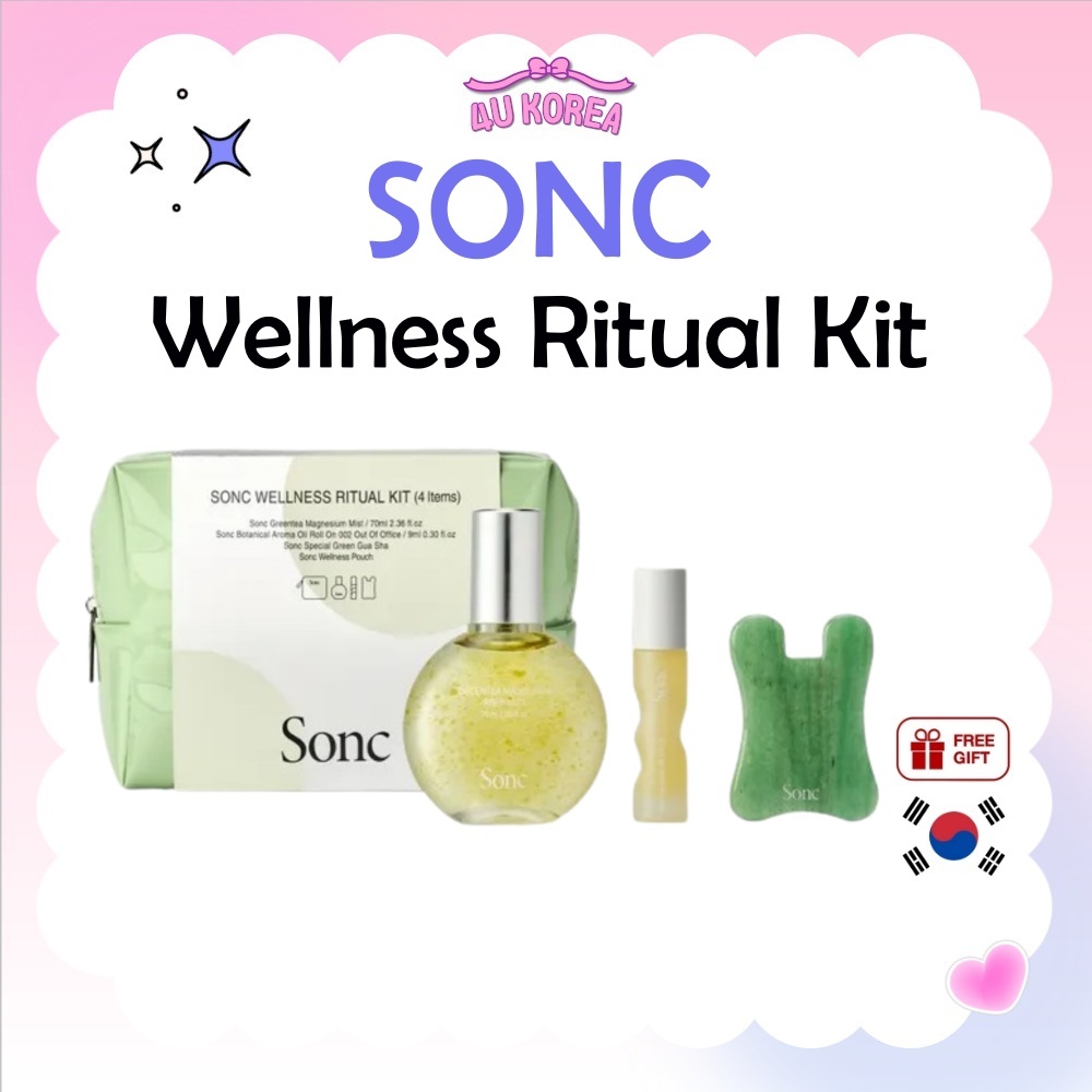 SNC Wellness Ritual Kit – Greetea Magnesium Prep Mist 70ml & Botanical Aroma Oil Roll-On 9ml & Green