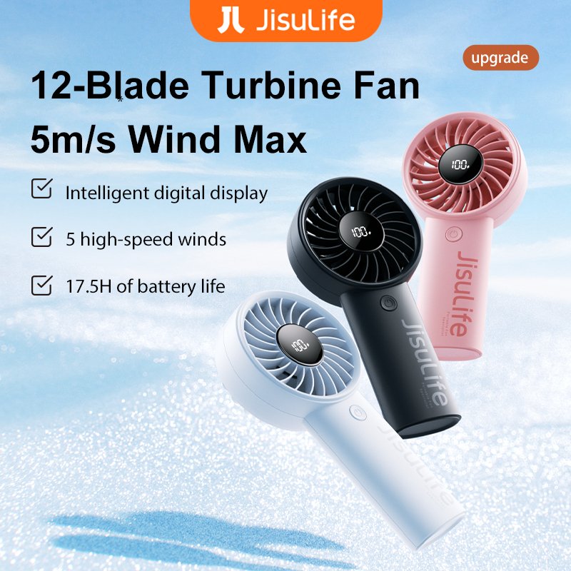 JisuLife พัดลมมือถือ Life4 สีดํา (รุ่น: LIFE4 / 3600mAh)