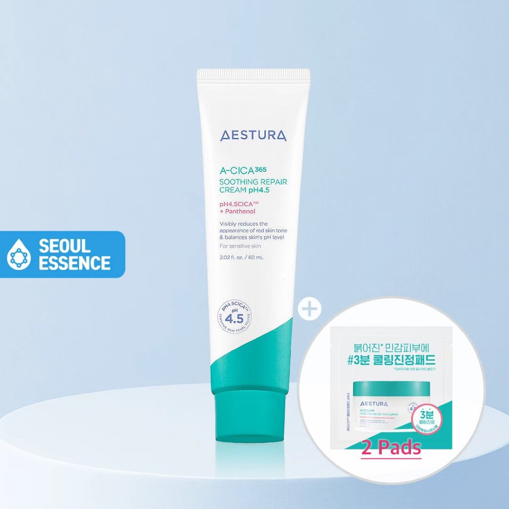 AESTURA A-Cica 365 Soothing Repair Cream 60ml / 20ml - pH4.5 CICA™ + Panthenol (2025NEW)