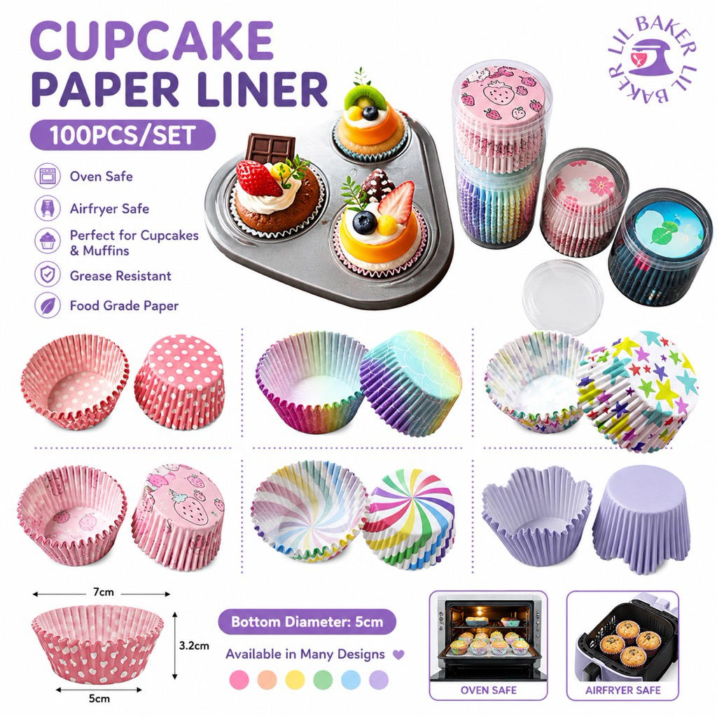 [LIL BAKER] 100 ชิ้น CUPCAKE PAPER LINER MUFFIN LINER CUP