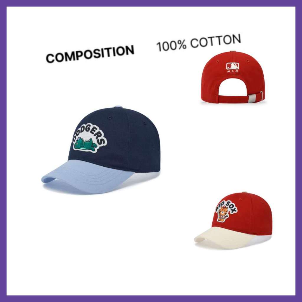 [ML2] 7ACPC066N MLB Mega Bear Friends Colorblock Ball Cap Boston Red Sox