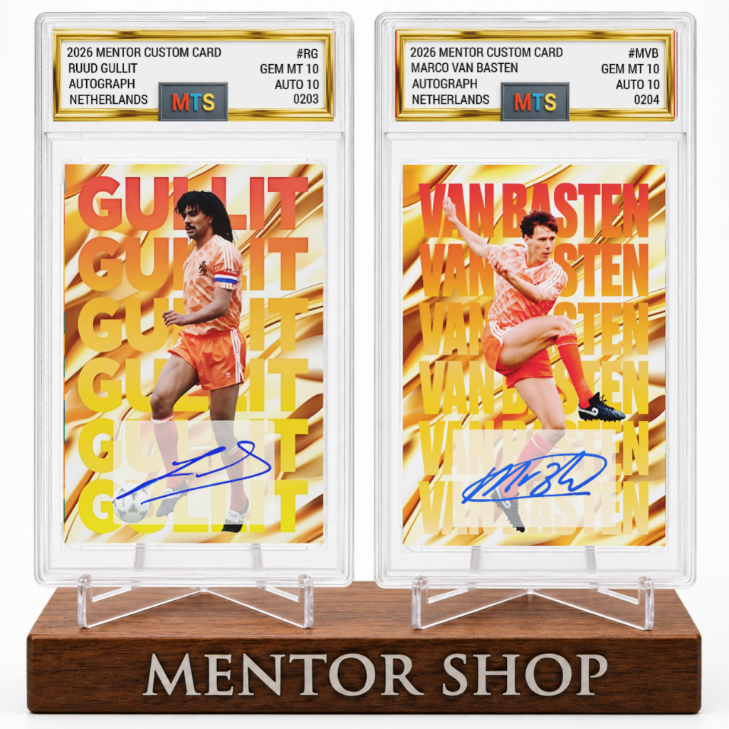 [ร้านเมนเตอร์] ✨Ruud Gullit Marco Van Basten Custom Facsimile การ์ดลายเซ็นเนเธอร์แลนด์ฟุตบอล Legends