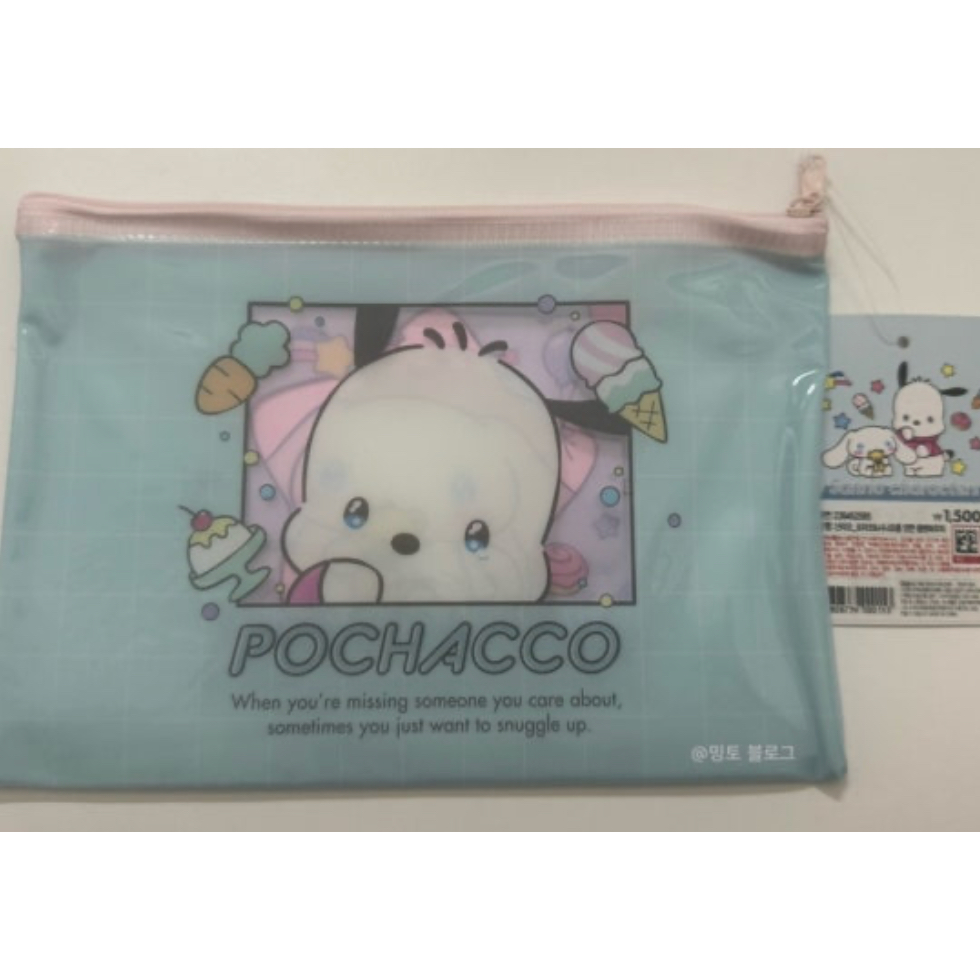 [DAISO Korea] กระเป๋าเครื่องเขียนสองด้าน Sanrio Pochaco Cinnamoroll
