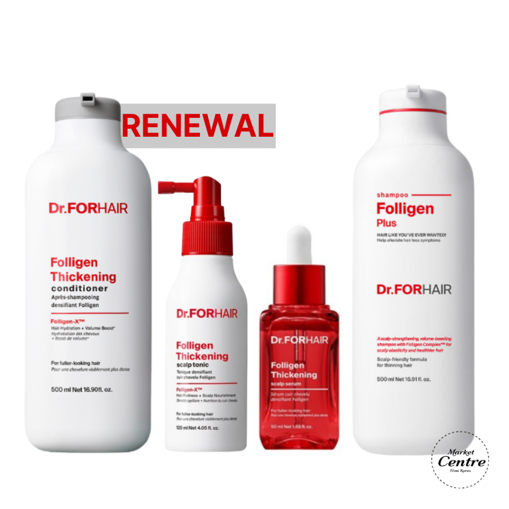 Dr.FORHAIR Folligen PLUS Anti-Hair Loss Shampoo 500ml Tonic120ml Treatment200ml