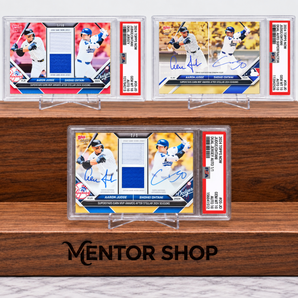 [ร้านเมนเตอร์] ✨Aaron Judge & Shohei Ohtani 1/1 Dual Jersey & Dual Auto Custom Card – Two MLB Supers