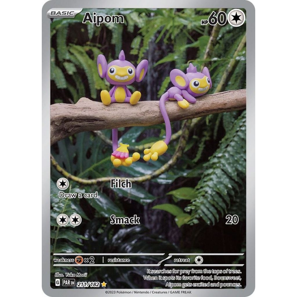 Aipom - 211182 - SV04: Paradox Rift (PAR)SV04: การ์ดเกม Paradox Rift Pokemon TCG Trading