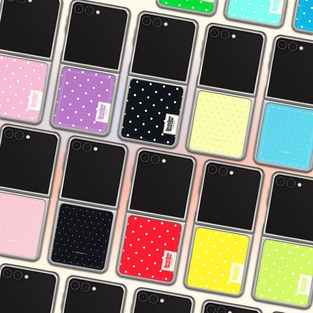 เคสโทรศัพท์อีพ็อกซี่เกาหลี ~ Z Flip 7 เปิดตัว~ ป้องกันกันชนสีเงินสีสันสดใสออกแบบคู่น่ารัก SAMSUNG Z Flip Series 7 6 5