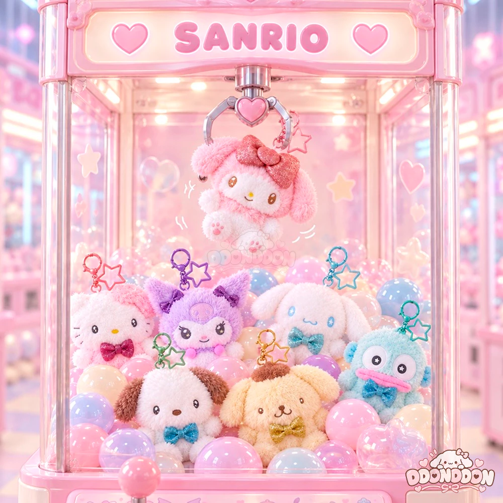 🇰🇷 นำเข้าจากเกาหลี Sanrio ซานริโอ Sparkling Pastel พวงกุญแจตุ๊กตาพาสเทลประกาย 10cm