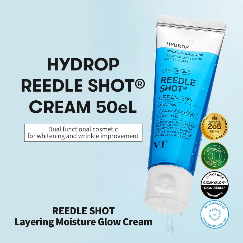 [VT] Reedle Shot Cream 50eL (วิตามิน, Centella Asiatica, 300Da Hyaluronic Acid) Brightening, Soothing, Moisturizing layering cream [Official Flagship] thumbnail 10