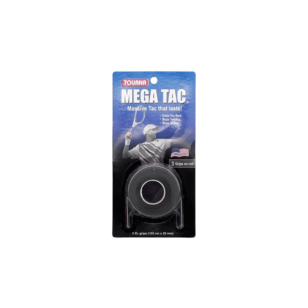SUPER A SPORTS Tourna MegaTac Overgrip 3-Pack Tacky Non-Slip Wet Feel Tennis Pickleball Racket Grip