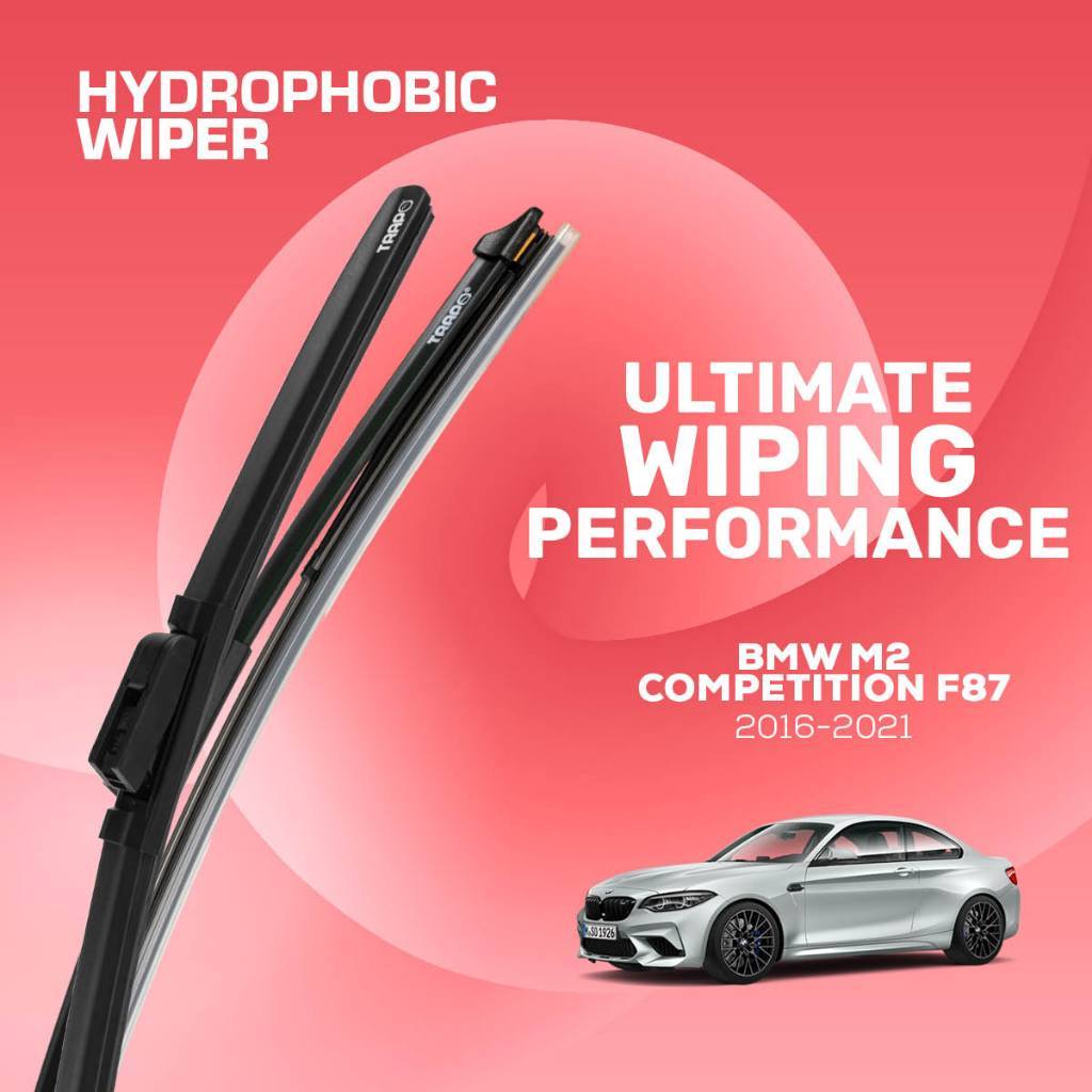 ใบปัดน้ําฝนรถยนต์ Trapo Hydrophobic สําหรับ BMW M2 Competition F87 (2018-ปัจจุบัน)