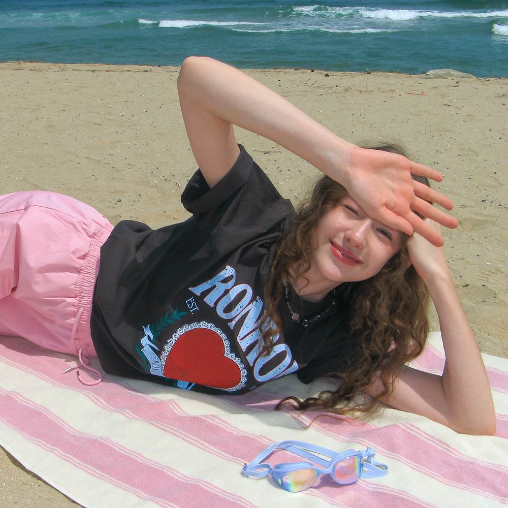 RONRON تيشيرت Heart Laurel Over Fit — صورة 7