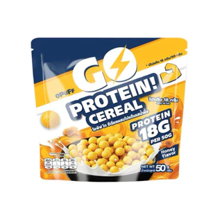 [แพ็ก 4 ชิ้น] โอพัฟโก ซีเรียลผสมโปรตีน รสช็อกโกแลต/น้ำผึ้ง 50 กรัม OPuff Go Protein Cereal Chocolate/Honey Flavor