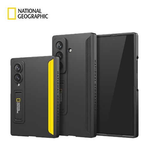 National Geographic - เคสบานพับแม่เหล็กทรงสลิมสําหรับ galaxy z พับ 8 7 6 5 / fold6 fold7 ปลอกสีดํา