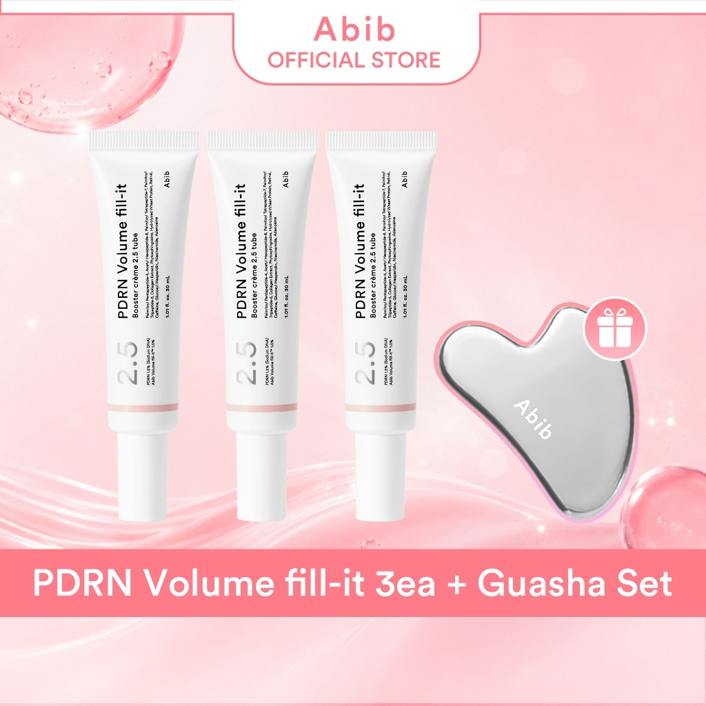 Abib PDRN Volume fill-it Booster crème 2.5 tube 3ea + Guasha Set