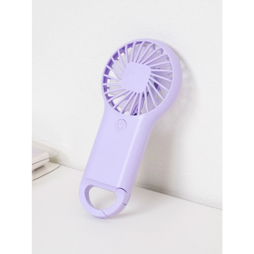 Battery-Powered Hook-Type Handy Fan (สีม่วง)