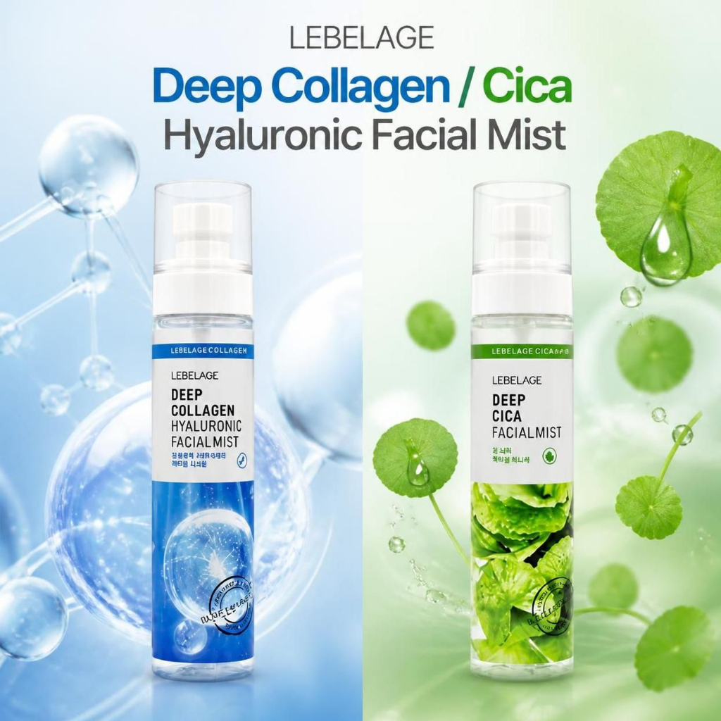 [Lebelage] Deep Collagen/Cica Hyaluronic Facial Mist, 120ml, 1 ชิ้น | ใบหน้า หมอก | ดีฟคอลลาเจน | ซิก้าแคร์ | ไฮยาลูโรนิค ไฮเดรชั่น | Skin Barrier Care | เค-ความงาม