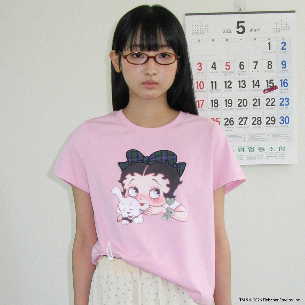 RONRON تيشيرت قصير Betty Boop بشريط (3 ألوان) — صورة 2