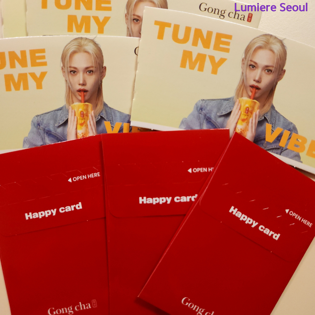 Stray Kids Felix Gong cha Happy Card Series การ์ดรูปถ่ายอย่างเป็นทางการ (ตัวเลือก A~F)
