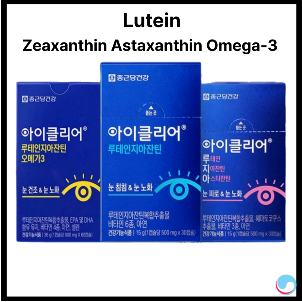 [Chong Kun Dang] Lutein For Eye Health 4 Types/ Astaxanthin / Zeaxanthin / Omega-3 Eye Health