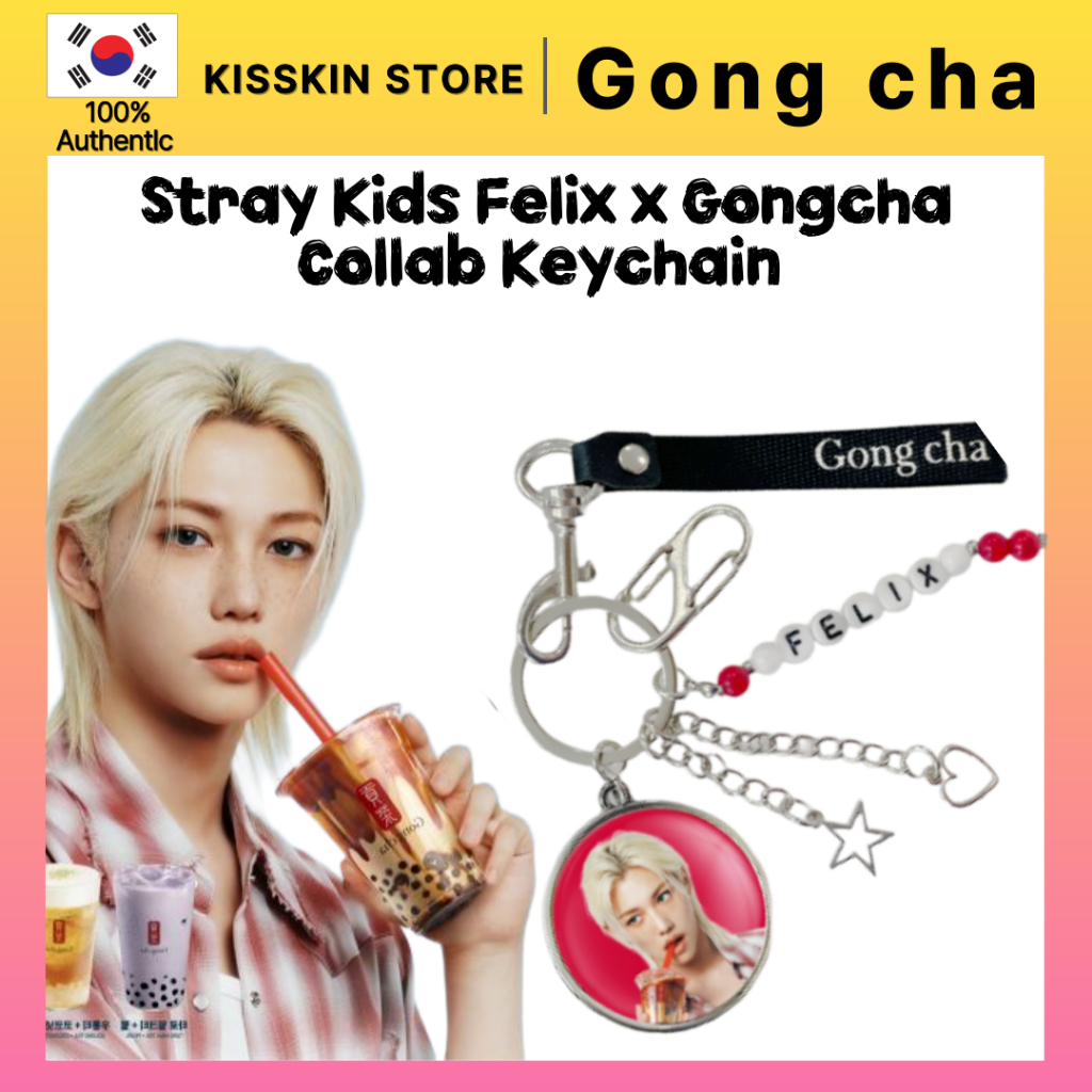 [Stray Kids Felix x Gongcha] พวงกุญแจชุดความร่วมมืออย่างเป็นทางการ
