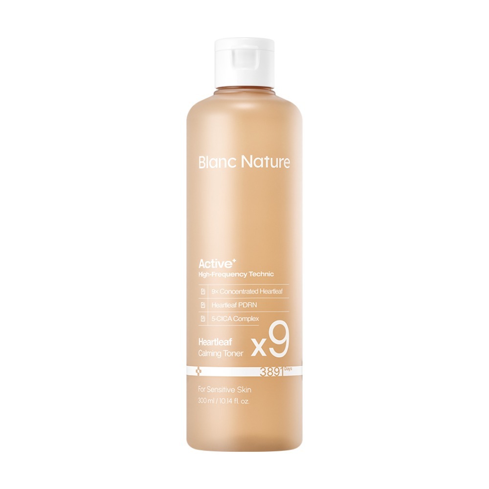 【Blanc Nature】 9x Heartleaf Toner 300ml โทนเนอร์ฮาร์ทลีฟเข้มข้น ลดสิว กระชับรูขุมขน AHA BHA