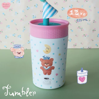 Stainless Steel Tumbler 12oz (355ml) แก้วเก็บความเย็น ความร้อน ใส่ชากาแฟเหมาะมาก คว่ำแล้วไม่หก!🫗🎀🍵 | Plaifah.postcard