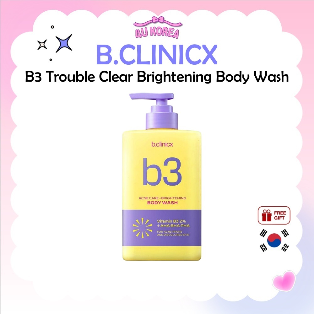 B.CLINICX B3 Trouble Clear Brightening Body Wash 500ml / K-BEAUTY