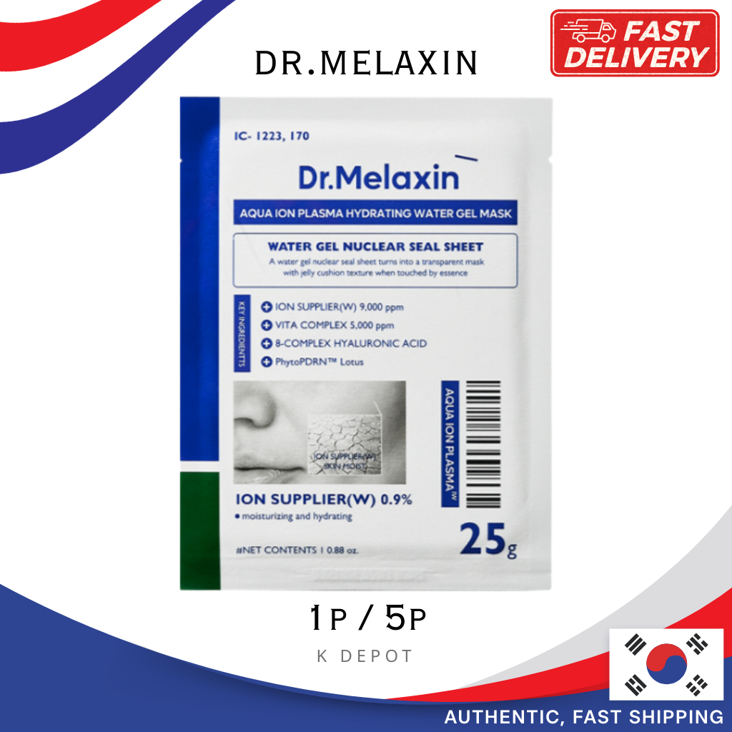 [Dr.Melaxin] Aqua Ion Plasma Water Gel Mask – 5ea / 1ea