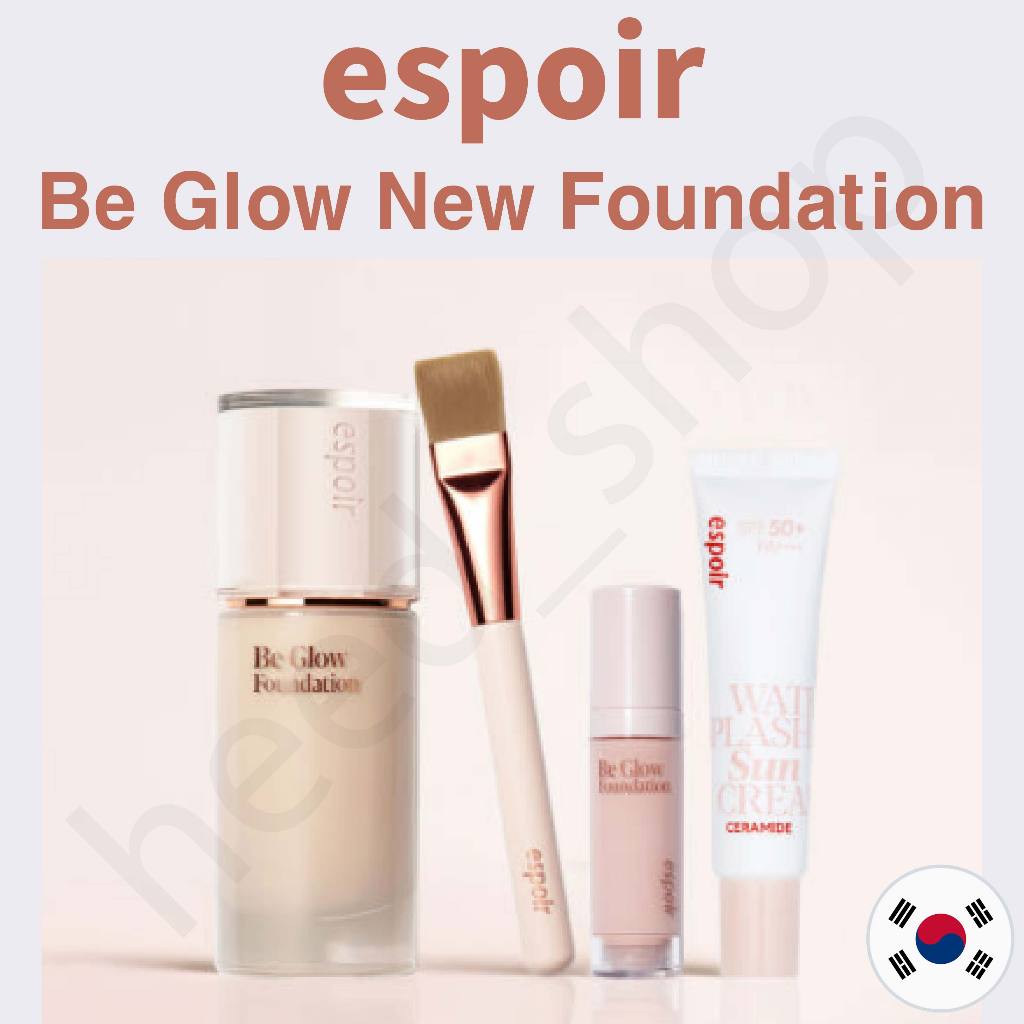 [ ESPOIR ] BE GLOW NEW FOUNDATION 30g + (ของขวัญ)