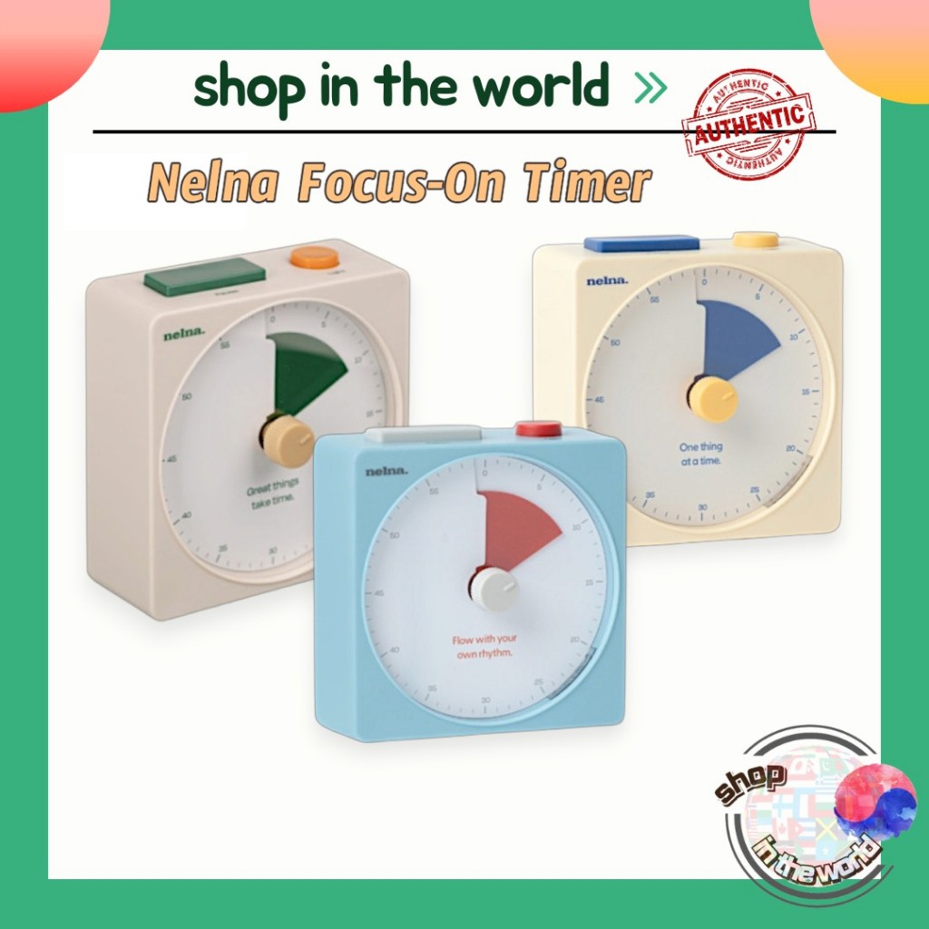 NELNA Focus On Timer Pomodoro Study Timer 3 สี