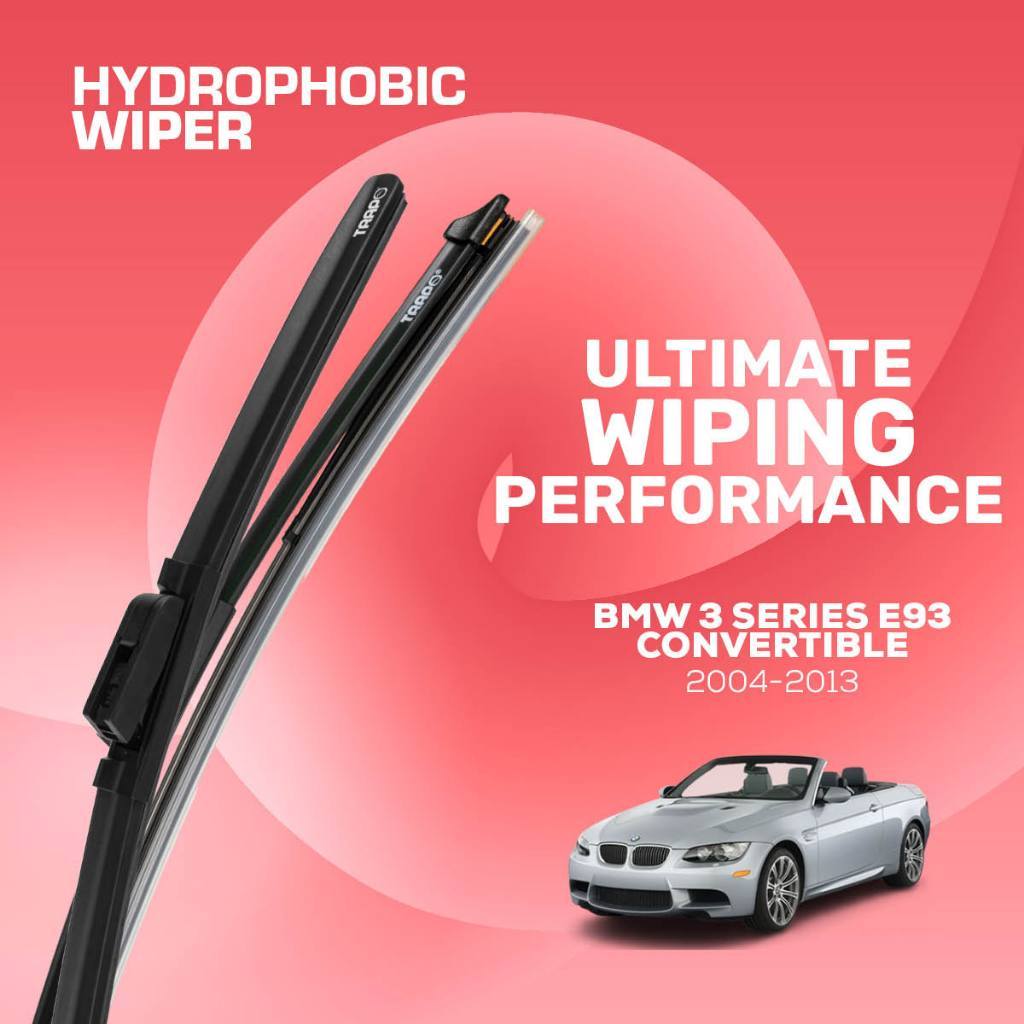 ใบปัดน้ําฝนรถยนต์ Trapo Hydrophobic สําหรับ BMW 3 Series E93 Convertible (2004-2013)