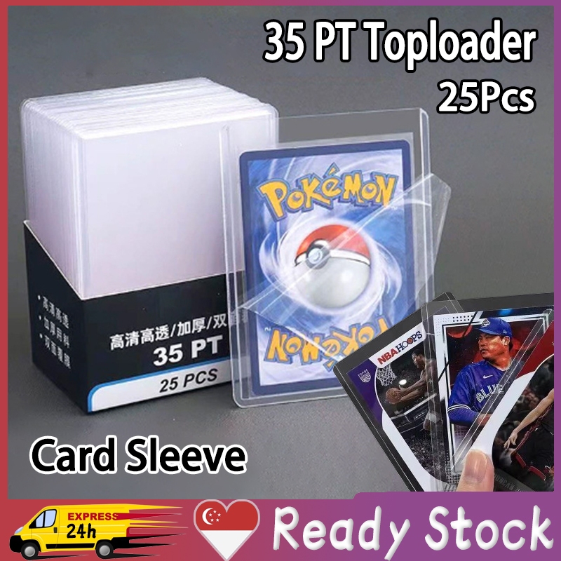SG-Stock 25 ชิ้น Toploader Clear เกรด A 35pt Top Loader High Clear Ultra PRO Sleeve สําหรับ Pokemon 