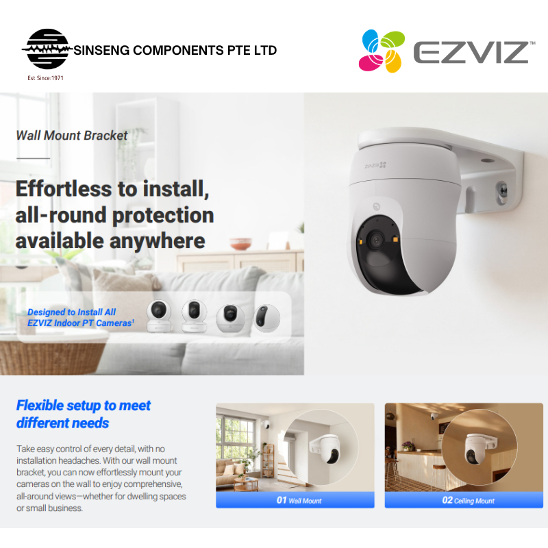 ขายึดติดผนัง Ezviz สําหรับกล้อง EZVIZ Indoor PT ทุกรุ่น CS-CMT-R100- BRACKET
