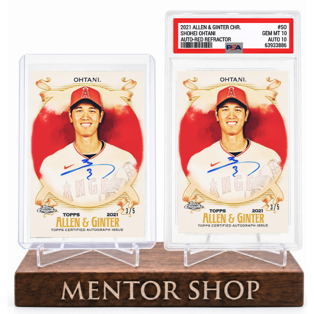 [ร้านเมนเตอร์] ✨ Shohei Ohtani 2021 Allen & Ginter Red Auto Custom Card – Classic 3/5 Collectors Edi