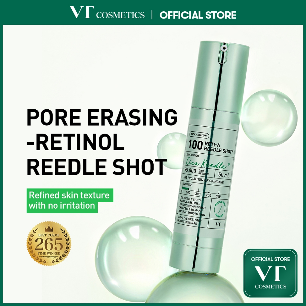 [VT] Reti-A Reedle Shot, เรติ-เอรีเดิลช็อต Retinol Care, Pore Size Care [Official Flagship]