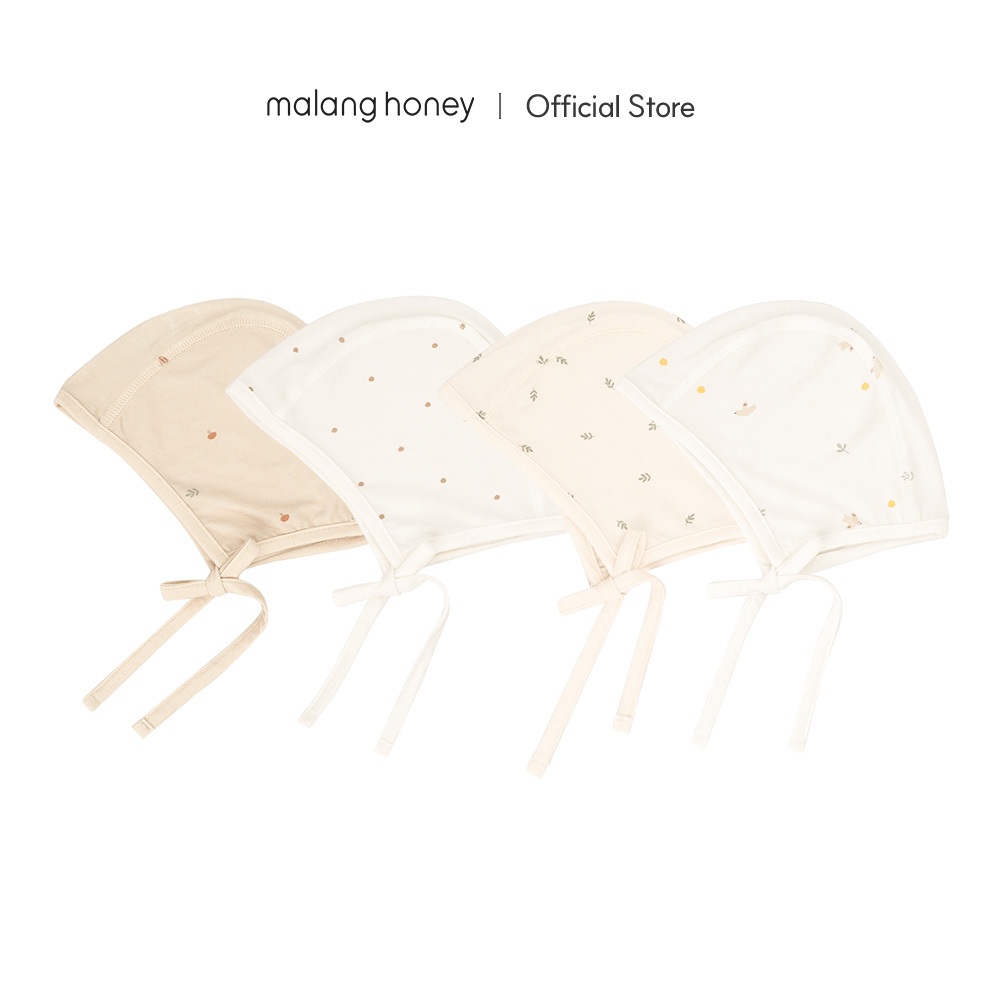 [Malang Honey Honey] Malang Honey Soft Lyocell Baby Bonnet - KC Certified Non-Soilable ผ้า Eucalyptu