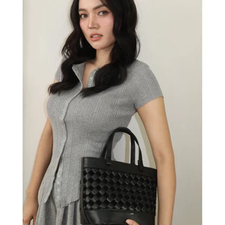 Lenebkk Nova Glommet Short Knit Top เสื้อตาไก่แขนสั้น