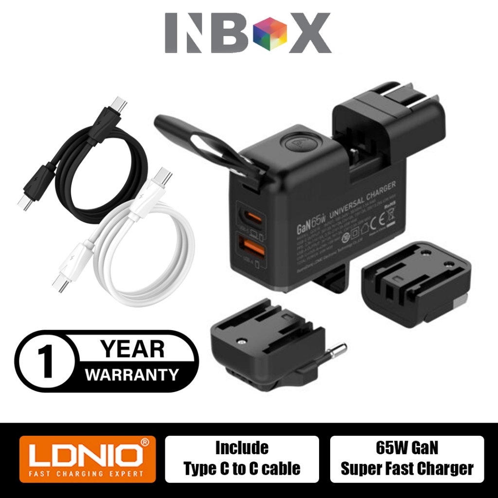 IN-BOX LDNIO 4651 65W GaN universal Charger (มาพร้อมสาย C ถึง C)