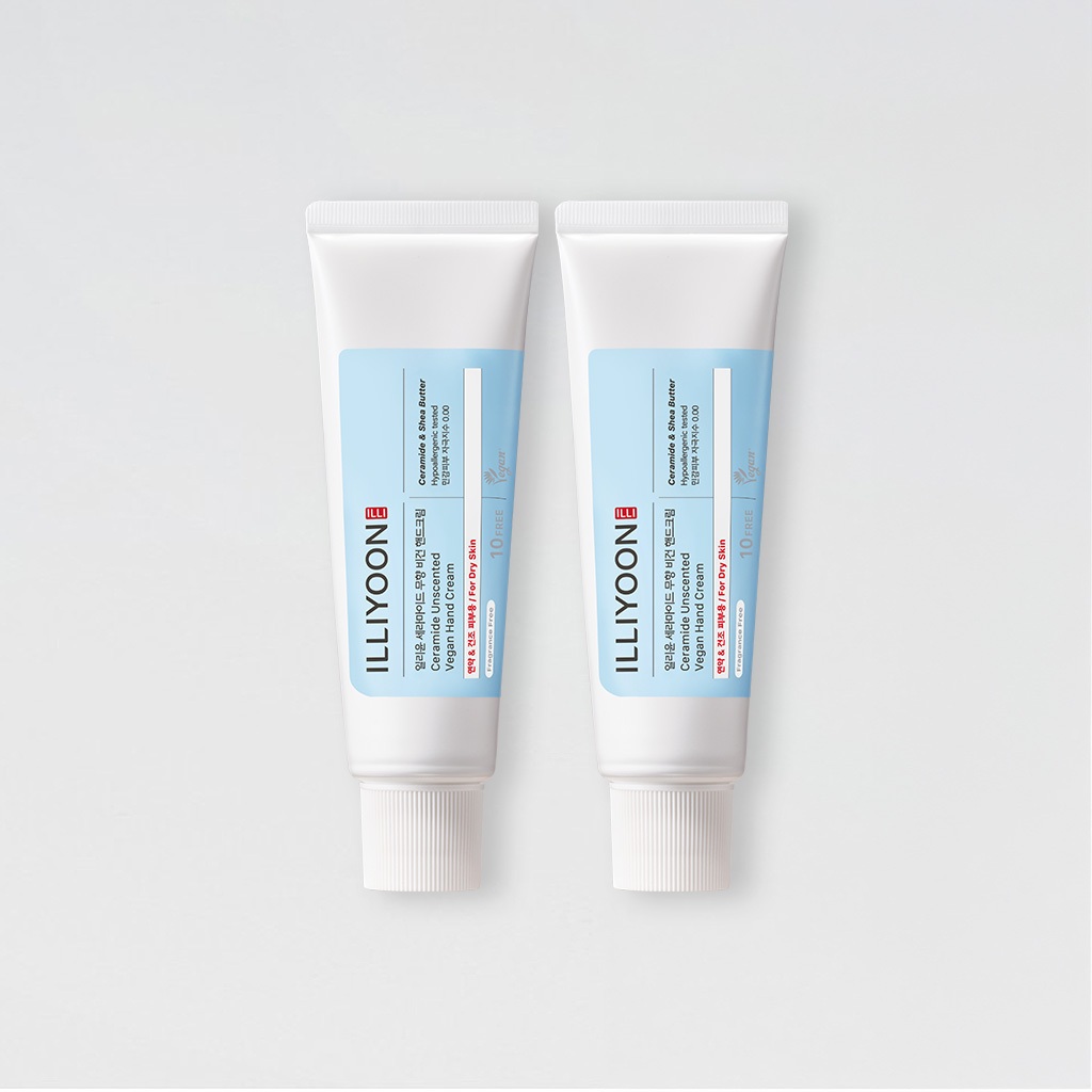 ILLIYOON Ceramide Unscented Vegan Hand Cream 50ml - Fast Absorbing Hydrating Hands